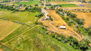 Aerial view with a rural view