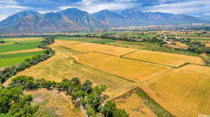 Bird's eye view featuring a mountain view and a rural view