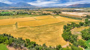 Bird's eye view featuring a mountain view and a rural view