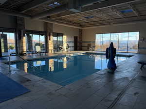 Pool with a mountain view