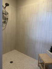 Full bathroom featuring a tile shower