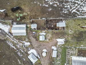 Drone / aerial view of out buildings