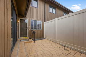 View of private patio