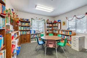 Office space featuring carpet floors