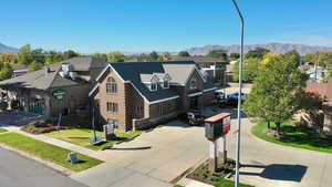 View of front of property featuring a mountain view