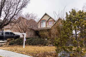 View of front of house featuring a garage