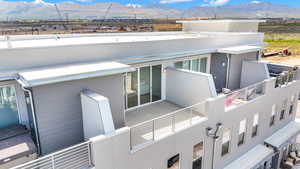 Exterior space with a mountain view