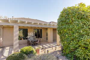 View of patio / terrace featuring a pergola