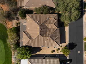 View from above of property