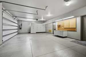 Garage with baseboards