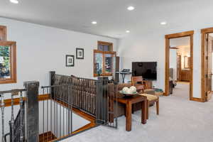 View of carpeted living room