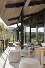 View of patio / terrace featuring a balcony