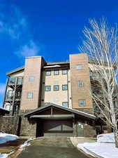 View of snow covered building