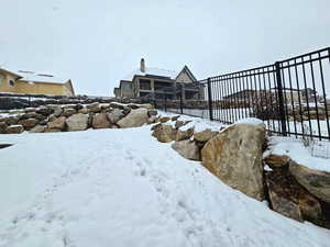 South view of tiered backyard