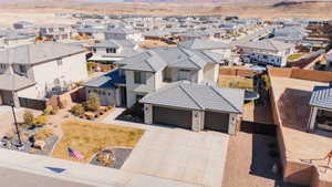 Aerial view with a residential view