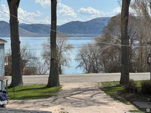 View from balcony, water and mountain view