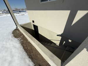 View of entry to storm shelter