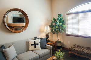 Living room with baseboards