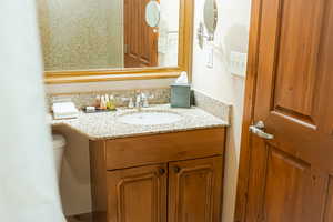 Bathroom featuring vanity