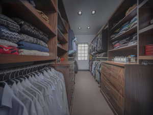 Primary suite walk-in closet.