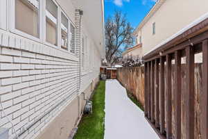 East side of property featuring dog run