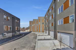 View of street featuring a residential view and curbs