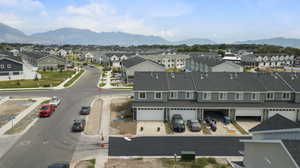 Bird's eye view with a mountain view and a residential view