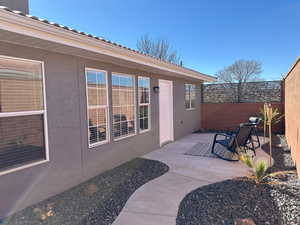 View of patio / terrace featuring fence