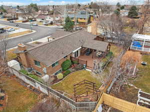 Aerial view featuring a residential view