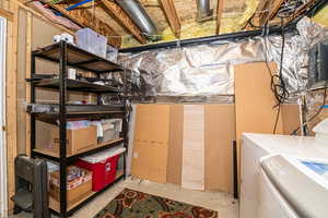 Storage area within laundry/utility room