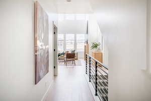 Hallway featuring baseboards