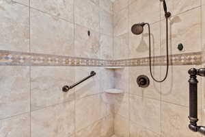 Details featuring a tile shower