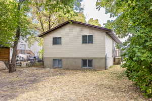 Back of property featuring fence