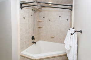 Bathroom with shower / bath combination