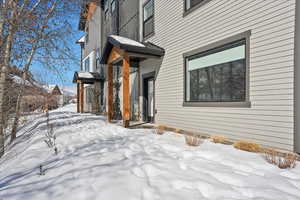 View of snow covered exterior