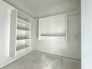 View of walk in closet