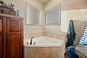 Bathroom featuring a whirlpool tub