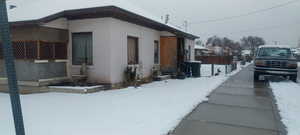 View of snow covered exterior