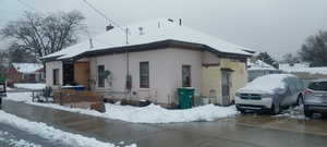 View of snow covered property