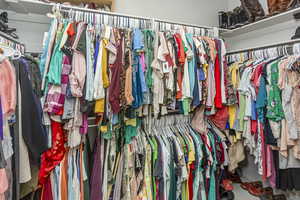 View of spacious closet