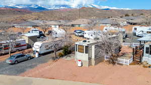 Birds eye view of property featuring a residential view and a mountain view