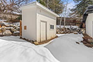 View of outside shed.