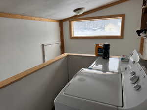 Laundry room with laundry area and washer and dryer