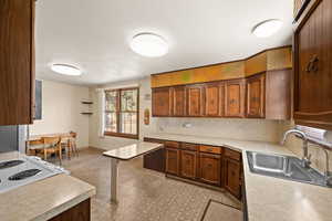 Kitchen with sink and backsplash