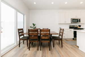 Dining space featuring hardwood / wood-style floors