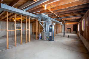 Basement with water heater