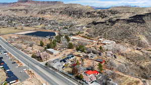 Birds eye view of property featuring a residential view and a mountain view