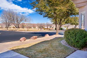 View of yard featuring a residential view