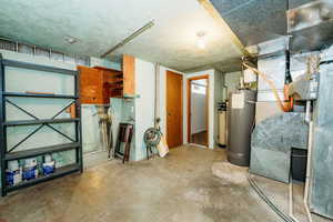 Basement with water heater