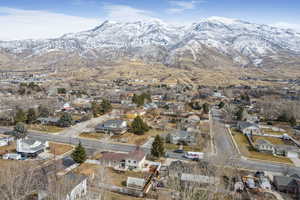 Property view of mountains featuring a residential view